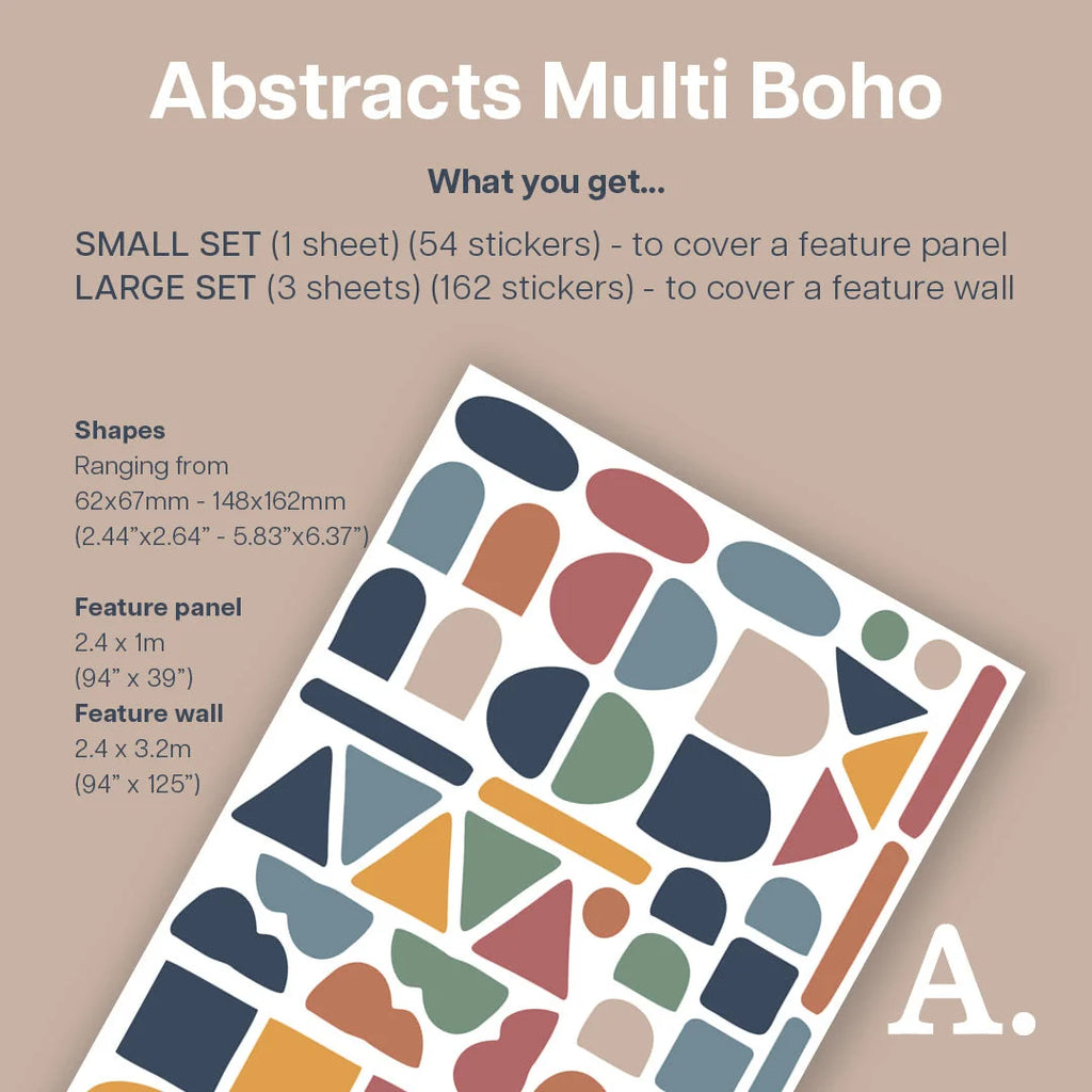 Abstracts Multi Boho - Wall Decal Decals Abstract Shapes