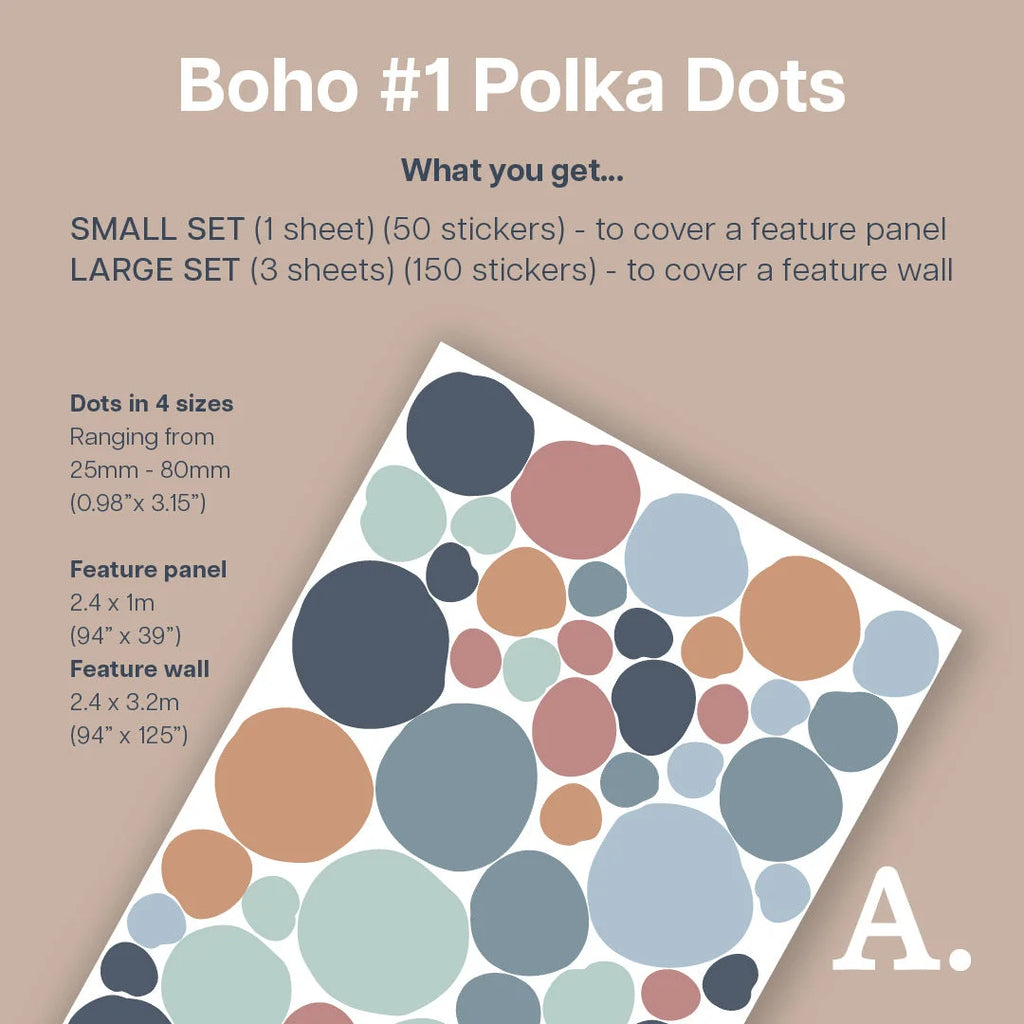 BOHO #1 Polka Dot Wall Decal - Decals - Polka Dots
