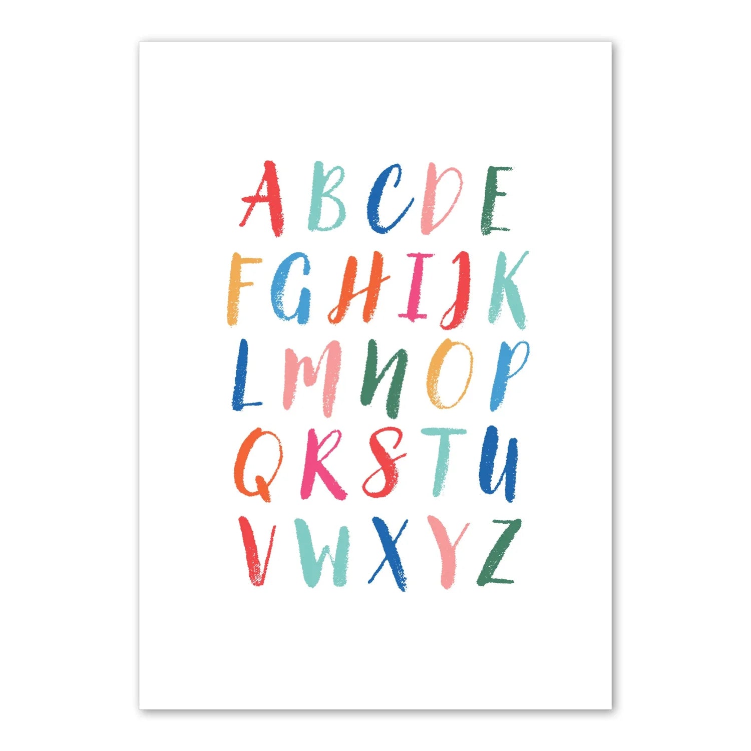 Bright Alphabet and Mr Lion Print - Prints Animals
