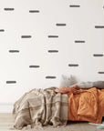 Charcoal Stripes Wall Decal - Decals Abstract Shapes