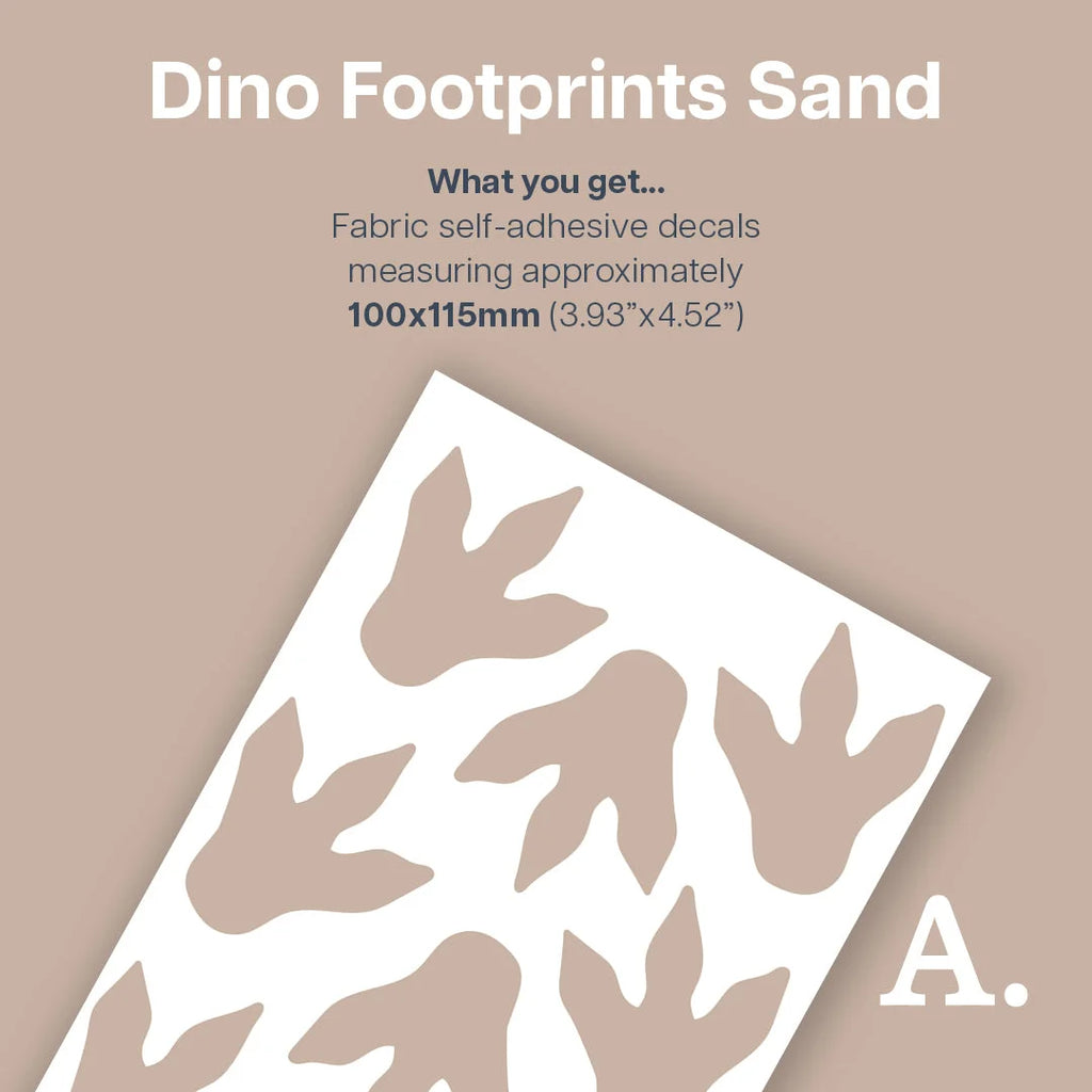 Dino Footprints Wall Decals - Sand Abstract Shapes