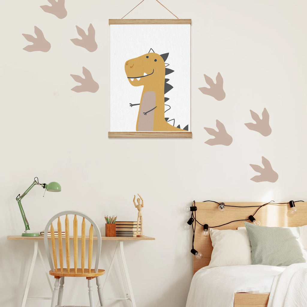 Dino Footprints Wall Decals - Sand Abstract Shapes