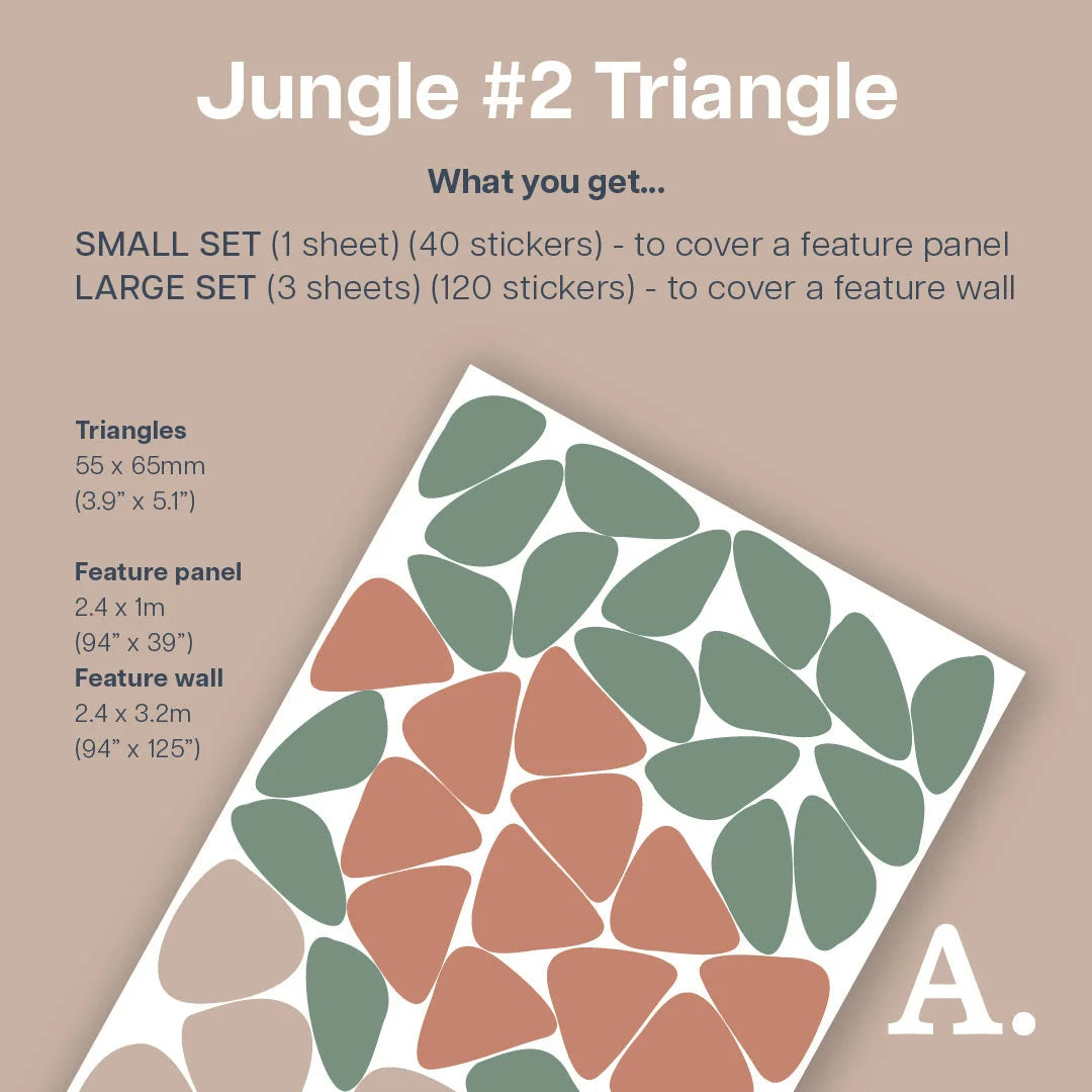 Jungle Vibes Triangle #2 Wall Decal - Decals Abstract Shapes
