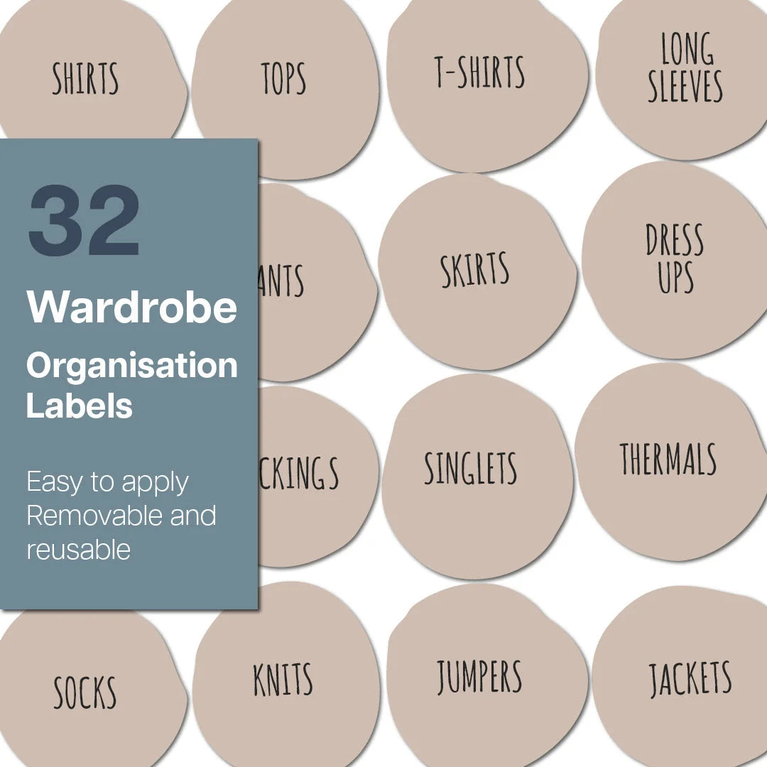 Kids’ Wardrobe Labels - Sand Dots Organisation