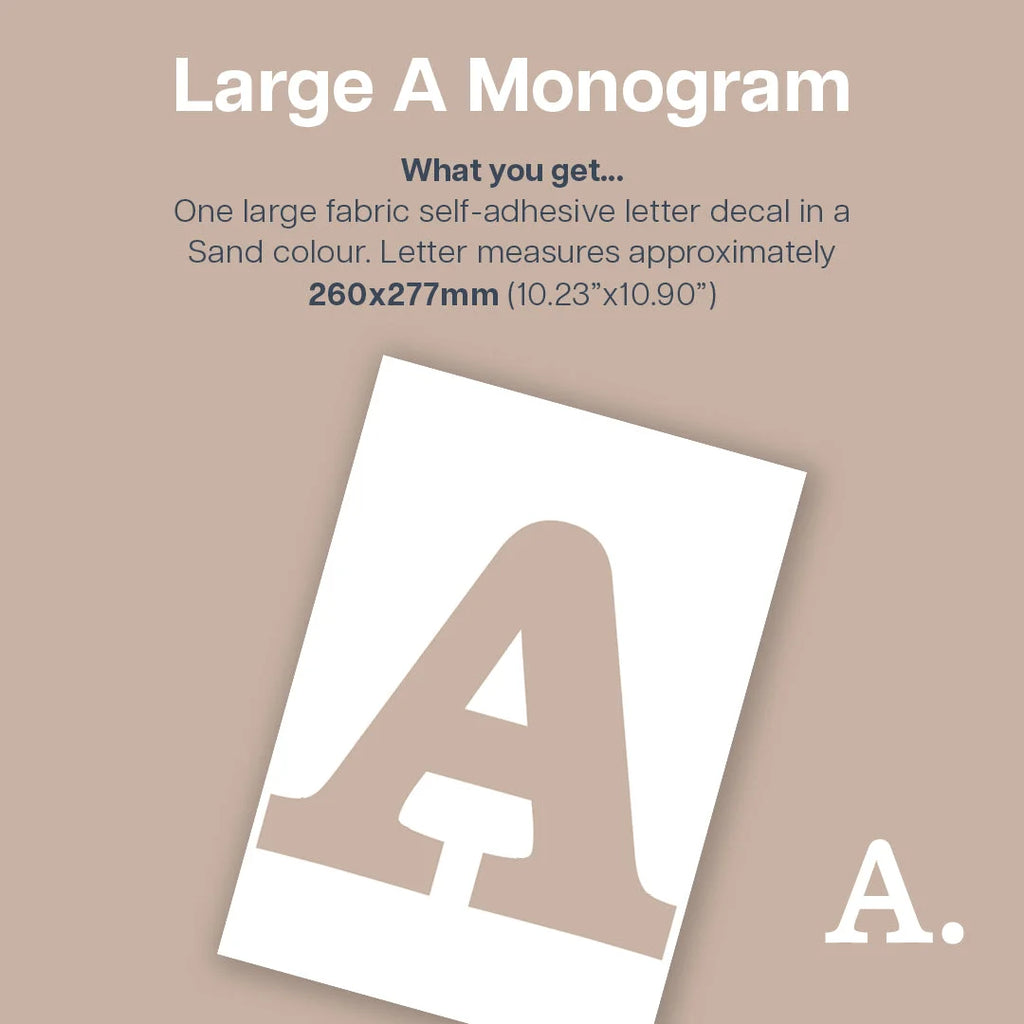 Letter A Monogram Decal - Decals Personalisation