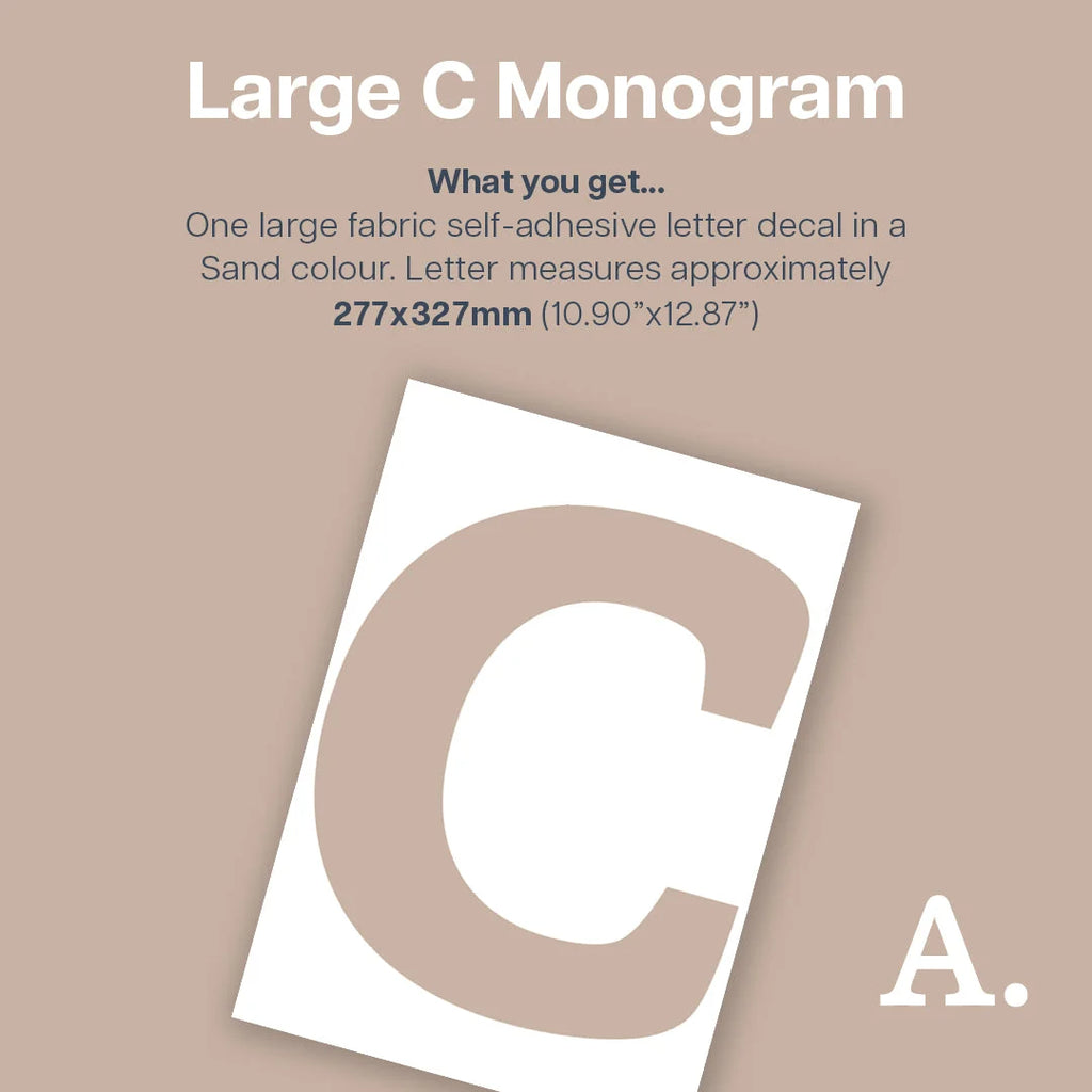 Letter C Monogram Decal - Decals Personalisation