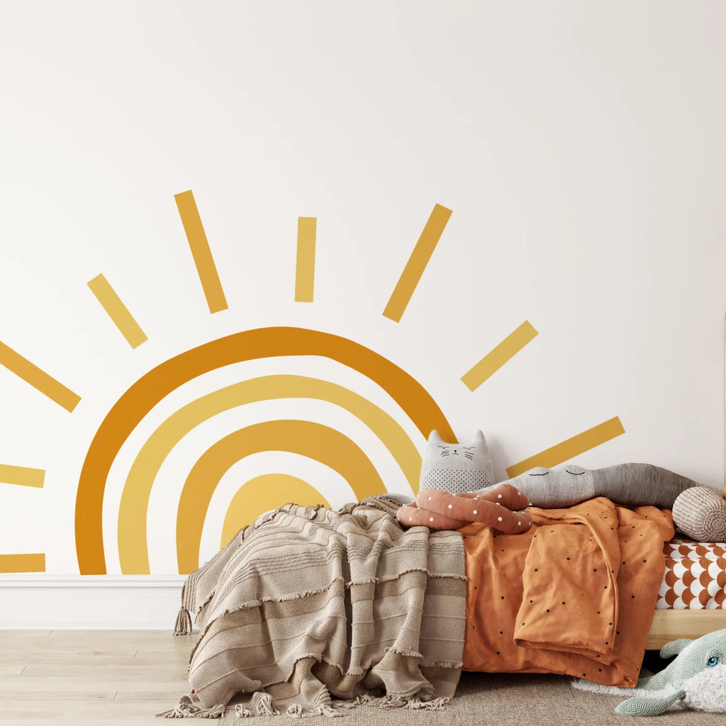 Rainbow Sun Wall Decal - Decals Big Features