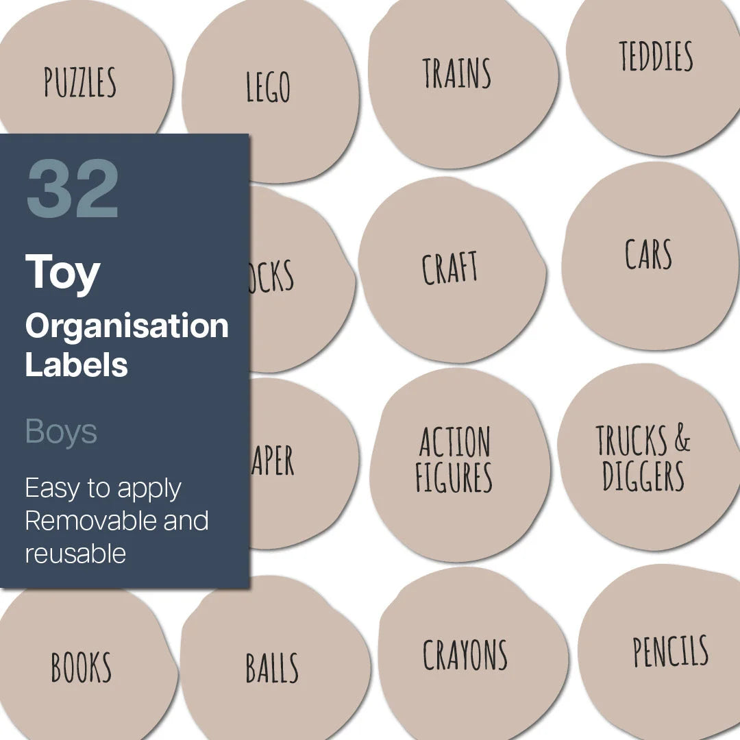 Toy Labels - Boys Sand Dots Organisation