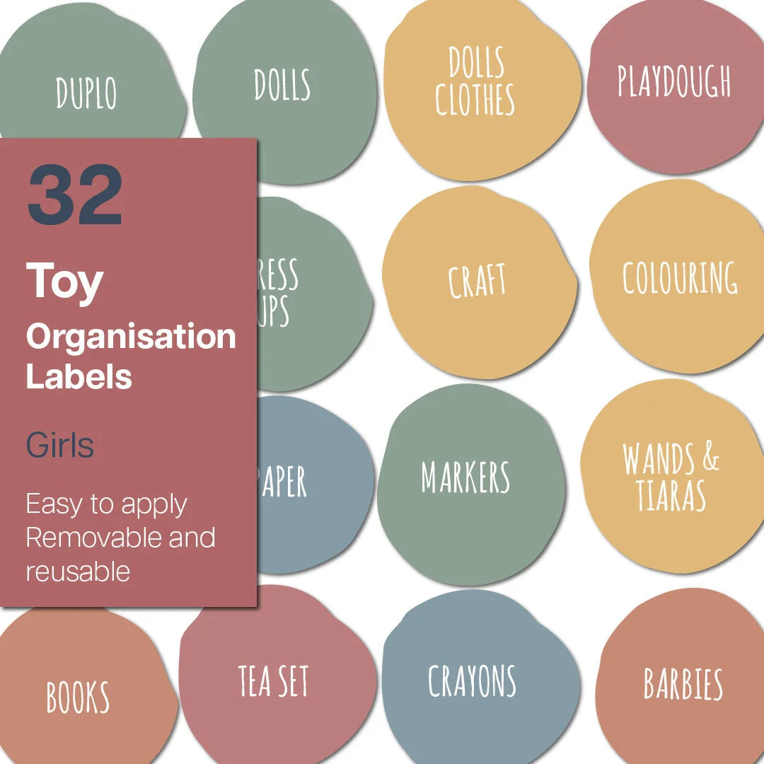Toy Labels - Girls Multicolour Dots Organisation