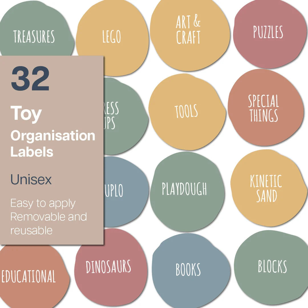 Toy Labels - Unisex Multicolour Dots Organisation