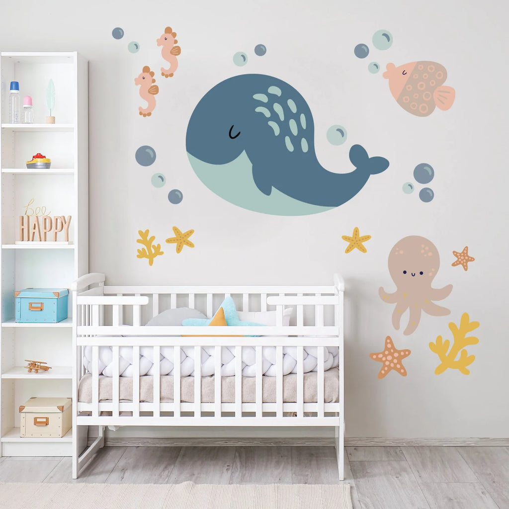 Warm Sea Creatures Big Wall Decal - Decals and Space