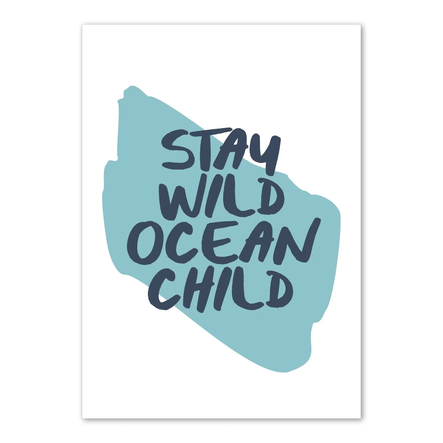 Whale Stay Wild Ocean Child and Seashell Print - Prints