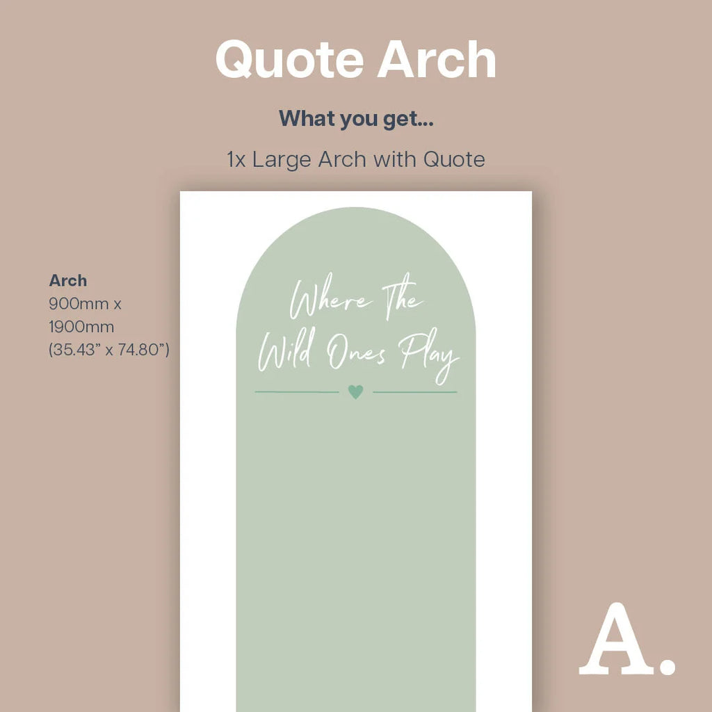Where The Wild Ones Play Arch - Decals Quote Arches