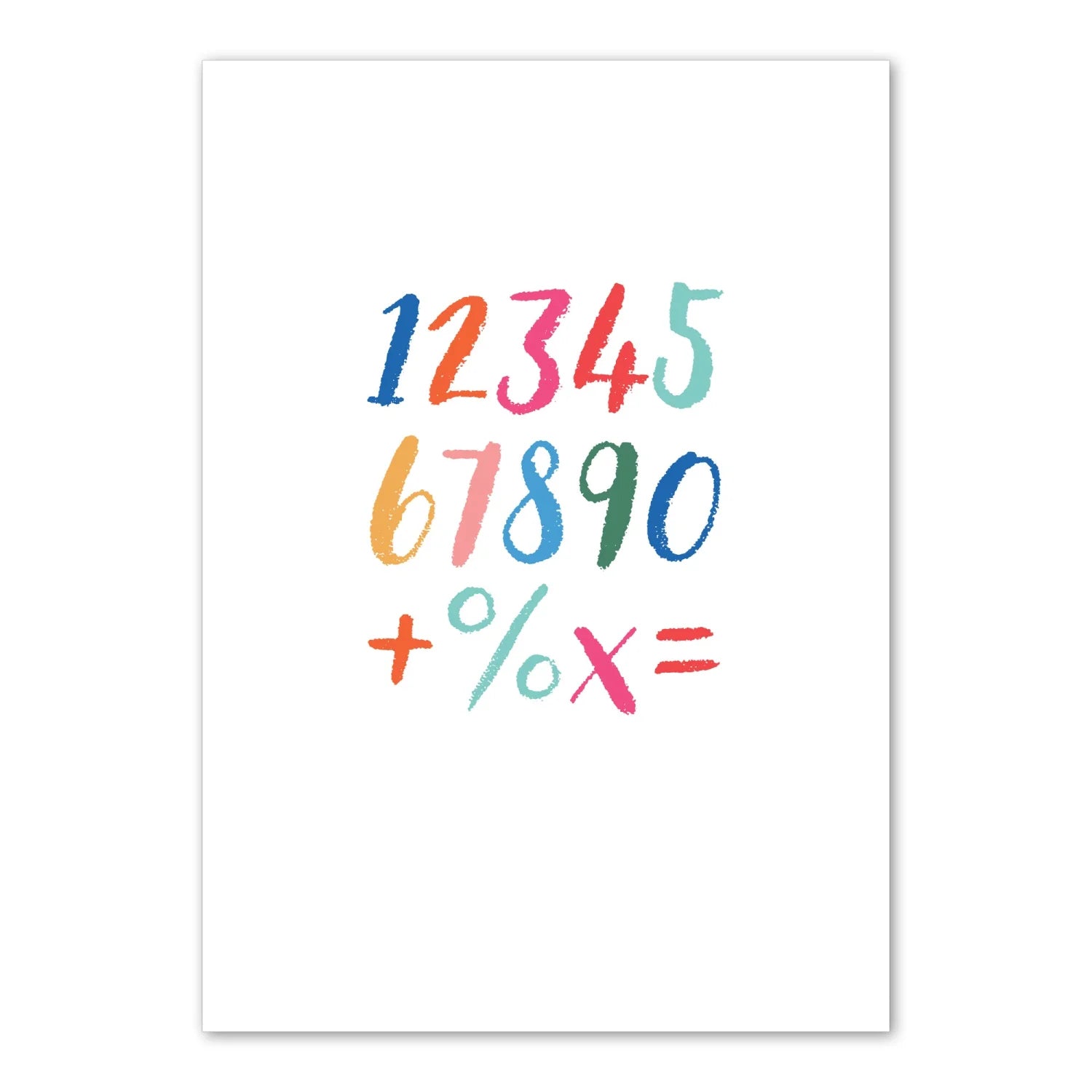 Wonderful Alphabet and Numbers Print - Bright Prints Bold