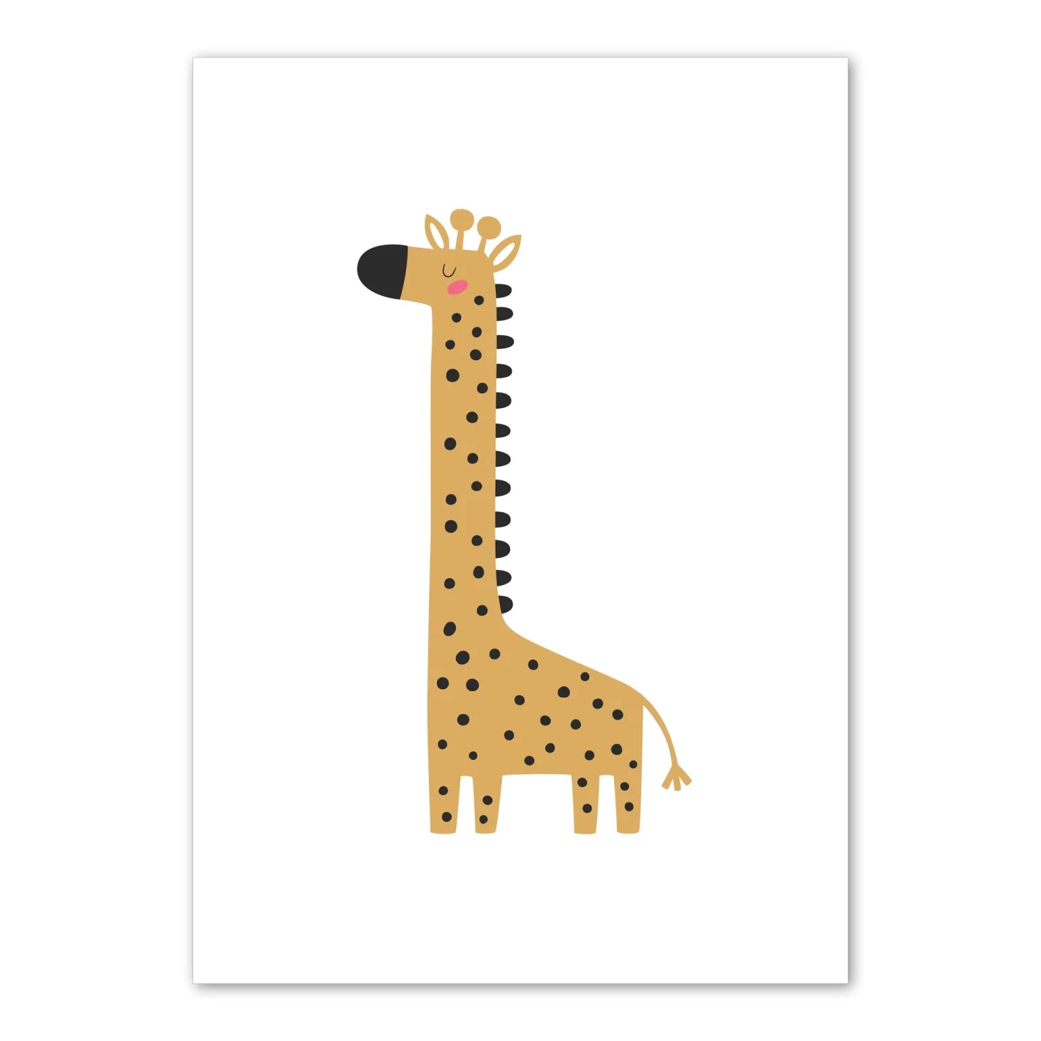 Zebra Giraffe and Sun Print - Prints Animals